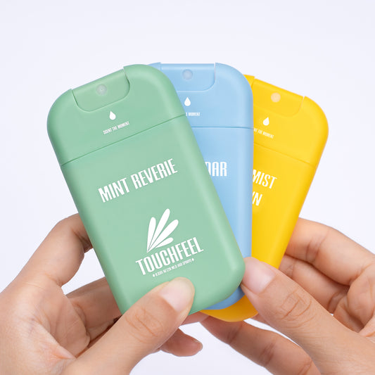 Refillable herbalwoods pocket hand sanitizer spray, alcohol based formula