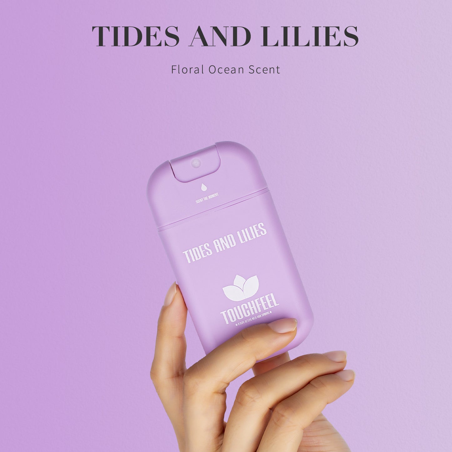 Travel-size hydrating hand sanitizer spray for on-the-go freshness