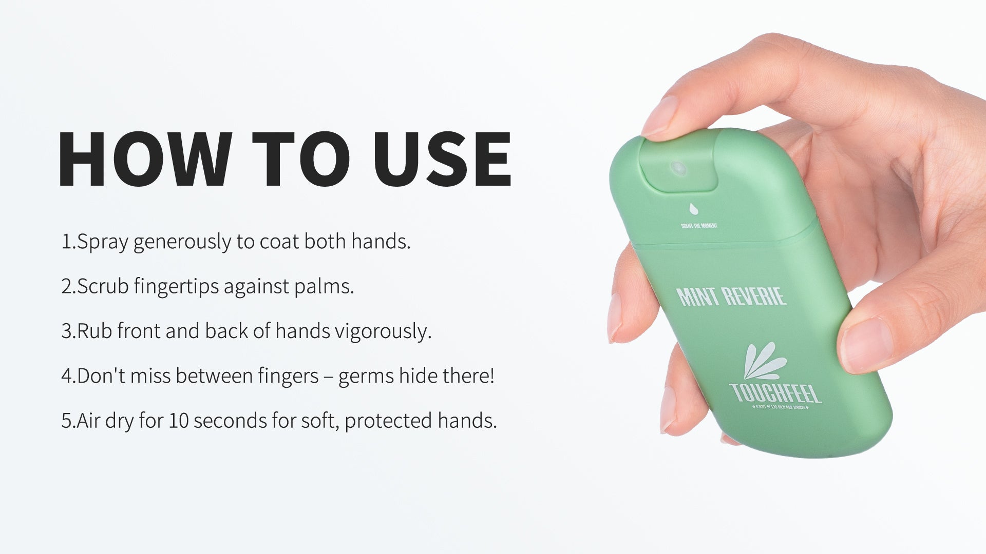 Travel size hand sanitizer spray, FDA approved, alcohol based