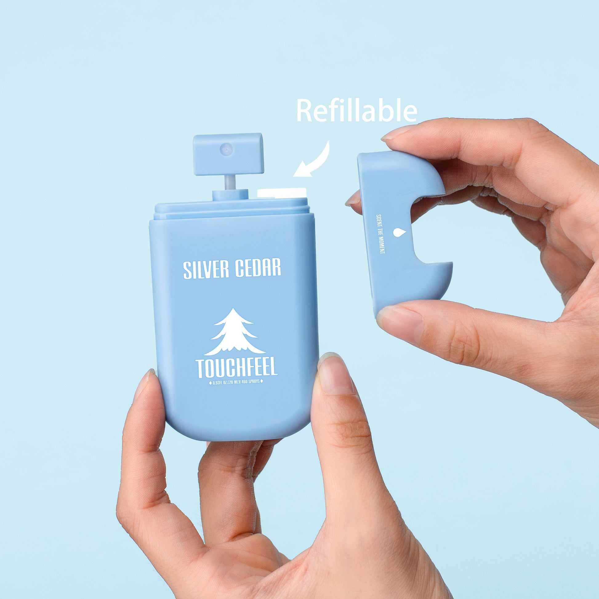 Refillable travel-friendly hand sanitizer, FDA approved